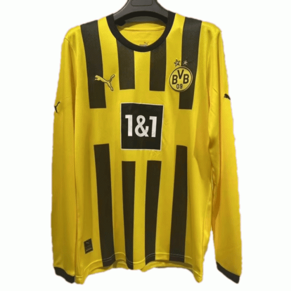 Borussia Dortmund Long Sleeve Soccer Jersey Home 2022/23